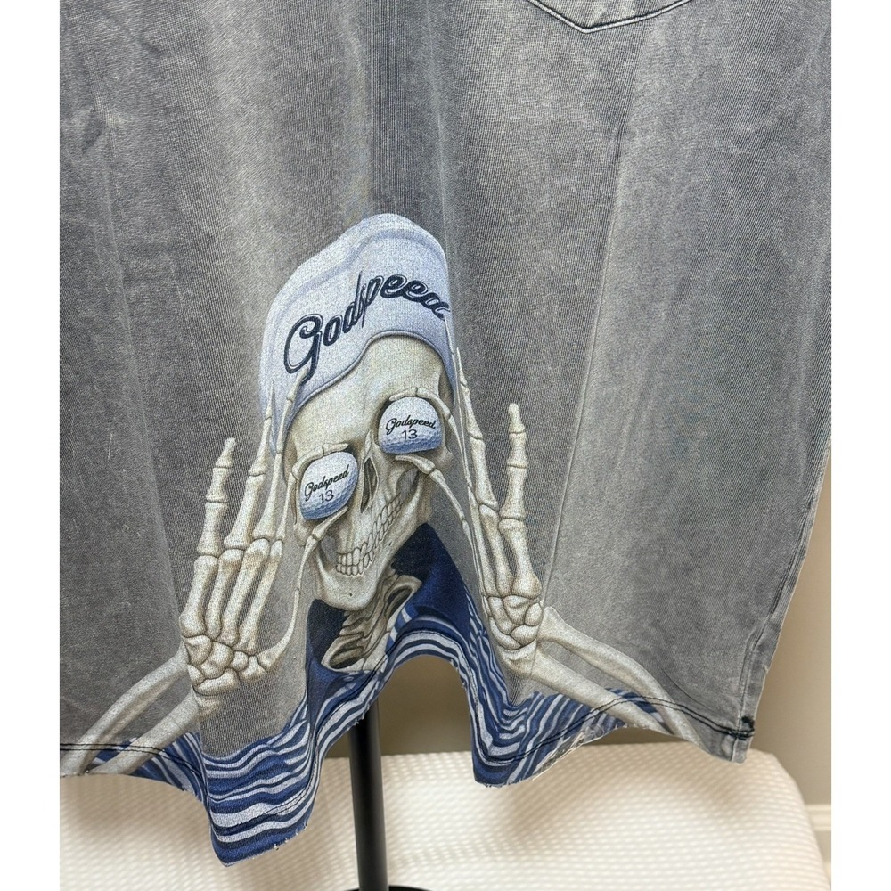 Godspeed Golf Days Pocket Tee Grey Wash Mens Size Medium Streetwear T-Shirt - Picture 3 of 8